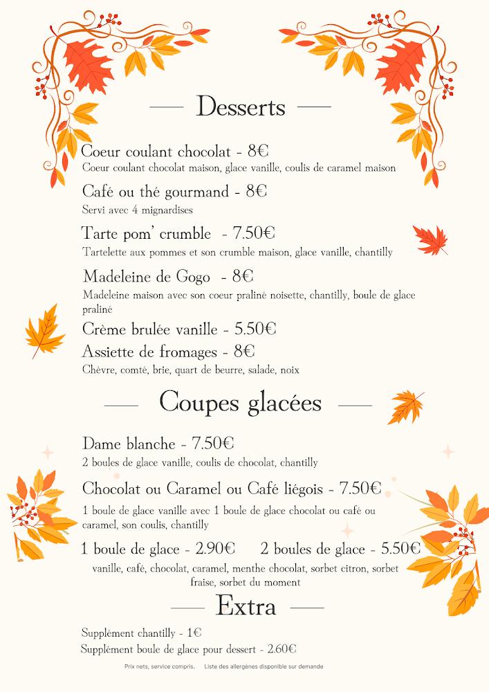 Bistrot de la Place - Menu Image 1